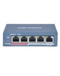 Switch Hikvision DS-3E1105P-EI V2 | 5 Puertos Gigabit | 4 Puertos PoE+ | Gestión Web | Para Cámaras de Seguridad