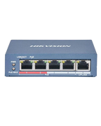 Switch Hikvision DS-3E1105P-EI V2 | 5 Puertos Gigabit | 4 Puertos PoE+ | Gestión Web | Para Cámaras de Seguridad