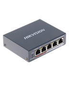Switch Hikvision DS-3E1105P-EI V2 | 5 Puertos Gigabit | 4 Puertos PoE+ | Gestión Web | Para Cámaras de Seguridad