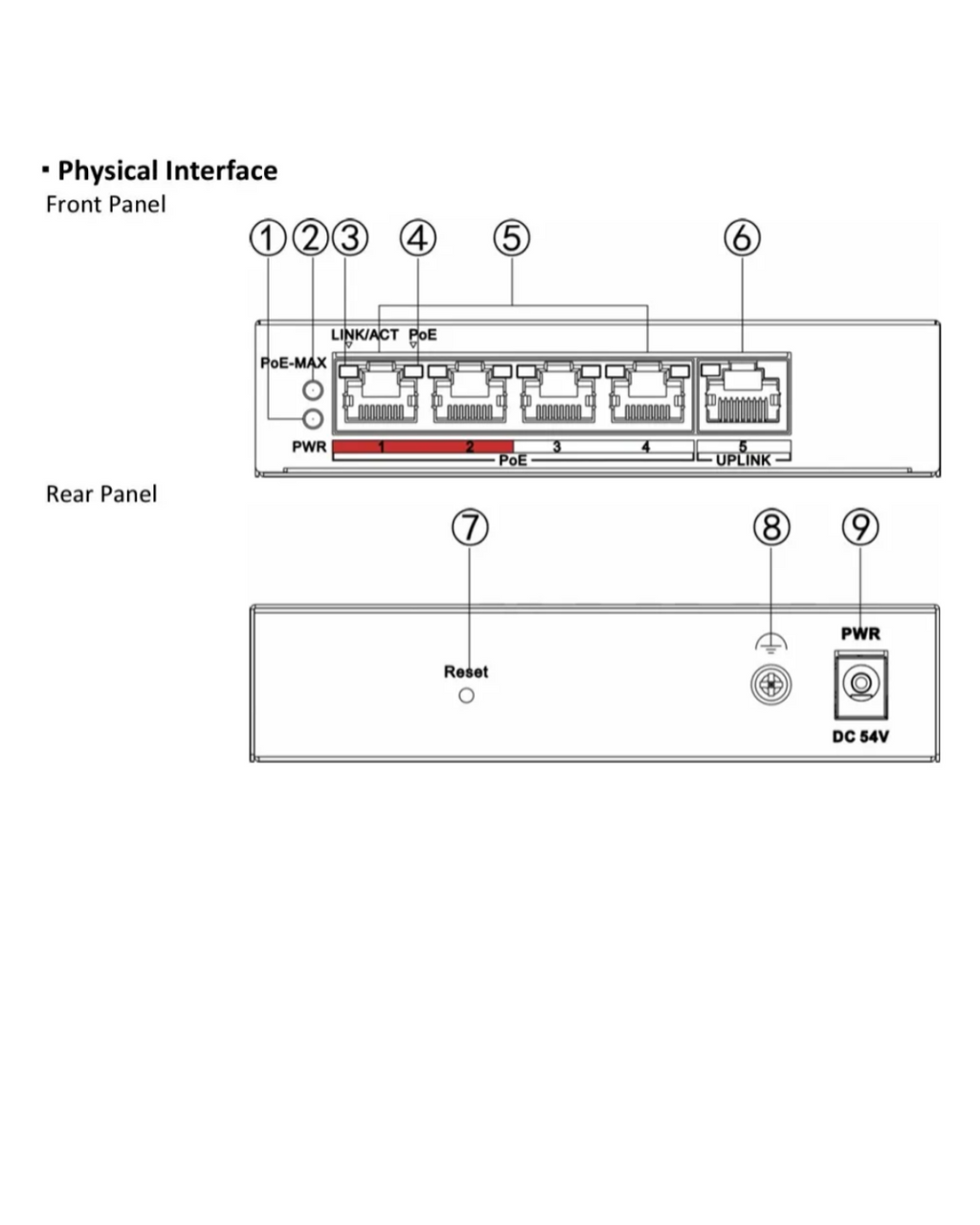 Switch Hikvision DS-3E1105P-EI V2 | 5 Puertos Gigabit | 4 Puertos PoE+ | Gestión Web | Para Cámaras de Seguridad
